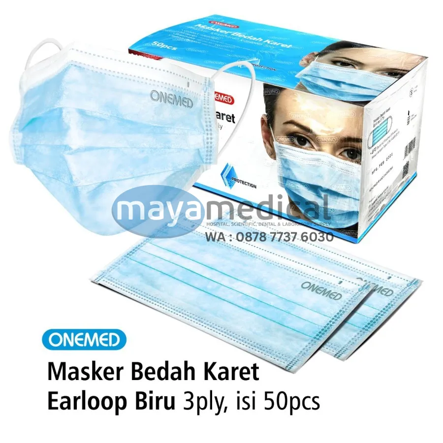 Masker Earloop Onemed 3Ply