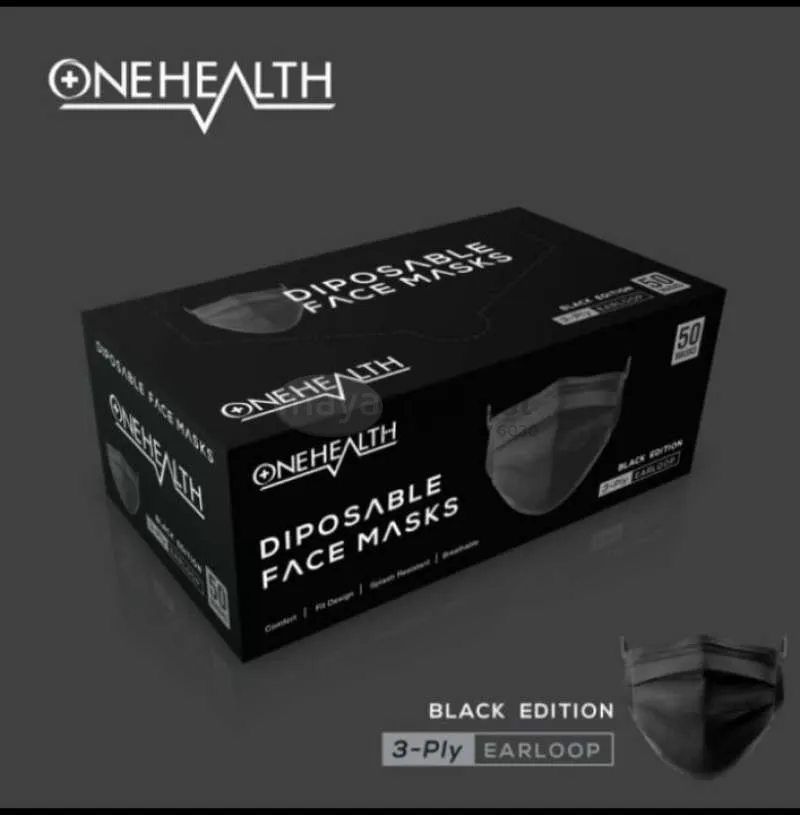 Masker Earloop Onehealth Hitam